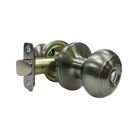 Faultless Faultless Fancy Mushroom Satin Nickel Privacy Knob Right Handed TGX210B